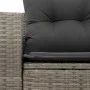 Garden sofa with cushions, 2 seats, synthetic gray rattan by , Outdoor sofas - Ref: Foro24-366122, Price: 152,12 €, Discount: %