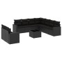 Gartensofa-Set 10-teilig mit schwarzen synthetischen Rattankissen von , Gartensets - Ref: Foro24-3219145, Preis: 656,01 €, Ra...