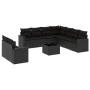 Set de sofás de jardín 10 pzas cojines ratán sintético negro de , Conjuntos de jardín - Ref: Foro24-3219145, Precio: 669,88 €...