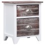 Nachttisch aus Paulownia-Holz in Braun und Weiß 38x28x45 cm von vidaXL, Nachttische - Ref: Foro24-284048, Preis: 44,81 €, Rab...