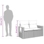 Gartensofa mit 2-Sitzer-Kissen synthetisches Rattangrau von , Outdoor-Sofas - Ref: Foro24-366129, Preis: 158,81 €, Rabatt: %