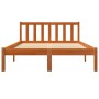 Estructura de cama madera maciza pino marrón cera 135x190 cm de , Camas y somieres - Ref: Foro24-844804, Precio: 93,27 €, Des...