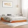 Bettgestell aus massivem, wachsbraunem Kiefernholz, 120 x 200 cm von , Betten und Lattenroste - Ref: Foro24-844819, Preis: 92...