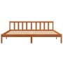 Solid pine wood bed frame in brown wax finish 180x200 cm by , Beds and slatted bases - Ref: Foro24-844812, Price: 106,41 €, D...