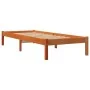 Wachsbrauner Bettrahmen aus massivem Kiefernholz, 75 x 190 cm von , Betten und Lattenroste - Ref: Foro24-844833, Preis: 57,12...