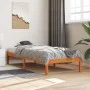 Wachsbrauner Bettrahmen aus massivem Kiefernholz, 75 x 190 cm von , Betten und Lattenroste - Ref: Foro24-844833, Preis: 57,12...
