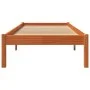 Wachsbrauner Bettrahmen aus massivem Kiefernholz, 75 x 190 cm von , Betten und Lattenroste - Ref: Foro24-844833, Preis: 57,12...