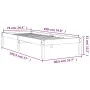 Estructura de cama madera maciza de pino marrón cera 75x190 cm de , Camas y somieres - Ref: Foro24-844833, Precio: 57,12 €, D...
