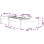 Wachsbrauner Bettrahmen aus massivem Kiefernholz, 75 x 190 cm von , Betten und Lattenroste - Ref: Foro24-844833, Preis: 57,84...