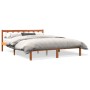 Bettgestell aus massivem Kiefernholz in Wachsbraun, 150 x 200 cm von , Betten und Lattenroste - Ref: Foro24-844810, Preis: 89...