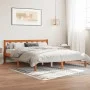 Wax brown pine solid wood bed frame 150x200 cm by , Beds and slatted bases - Ref: Foro24-844810, Price: 85,29 €, Discount: %