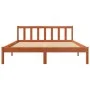 Estructura de cama madera maciza pino marrón cera 150x200 cm de , Camas y somieres - Ref: Foro24-844810, Precio: 85,29 €, Des...