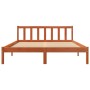 Estructura de cama madera maciza pino marrón cera 150x200 cm de , Camas y somieres - Ref: Foro24-844810, Precio: 89,32 €, Des...