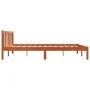 Wax brown pine solid wood bed frame 150x200 cm by , Beds and slatted bases - Ref: Foro24-844810, Price: 85,29 €, Discount: %