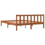 Bettgestell aus massivem Kiefernholz in Wachsbraun, 150 x 200 cm von , Betten und Lattenroste - Ref: Foro24-844810, Preis: 89...