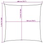 Toldo de vela HDPE negro 160 g/m² 2x2 m