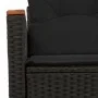 2-seater garden sofa with black synthetic rattan cushions by , Outdoor sofas - Ref: Foro24-365994, Price: 202,12 €, Discount: %