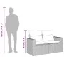2-seater garden sofa with black synthetic rattan cushions by , Outdoor sofas - Ref: Foro24-365989, Price: 187,53 €, Discount: %