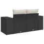 2-seater garden sofa with black synthetic rattan cushions by , Outdoor sofas - Ref: Foro24-366019, Price: 167,79 €, Discount: %