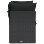 Sofá de jardín 2 plazas con cojines ratán sintético negro de , Sofás de exterior - Ref: Foro24-365963, Precio: 148,18 €