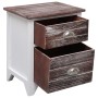 Nachttisch aus Paulownia-Holz in Braun und Weiß 38x28x45 cm von vidaXL, Nachttische - Ref: Foro24-284048, Preis: 44,81 €, Rab...