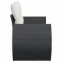 2-seater garden sofa with black synthetic rattan cushions by , Outdoor sofas - Ref: Foro24-366006, Price: 173,19 €, Discount: %