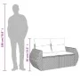 2-seater garden sofa with black synthetic rattan cushions by , Outdoor sofas - Ref: Foro24-366006, Price: 173,19 €, Discount: %