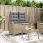 Sillón reclinable de jardín con cojines ratán sintético beige de , Bancos de jardín - Ref: Foro24-368240, Precio: 159,32 €, D...