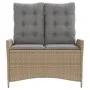 Sillón reclinable de jardín con cojines ratán sintético beige de , Bancos de jardín - Ref: Foro24-368240, Precio: 172,38 €, D...
