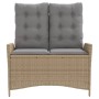 Sillón reclinable de jardín con cojines ratán sintético beige de , Bancos de jardín - Ref: Foro24-368240, Precio: 159,32 €, D...