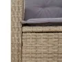 Sillón reclinable de jardín con cojines ratán sintético beige de , Bancos de jardín - Ref: Foro24-368240, Precio: 172,38 €, D...