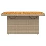 Gartentisch aus synthetischem Rattan Akazienholz beige 90x55x71 cm von , Gartentische - Ref: Foro24-368277, Preis: 134,93 €, ...