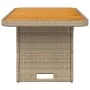 Gartentisch aus synthetischem Rattan Akazienholz beige 90x55x71 cm von , Gartentische - Ref: Foro24-368277, Preis: 134,93 €, ...