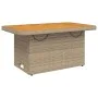 Gartentisch aus synthetischem Rattan Akazienholz beige 90x55x71 cm von , Gartentische - Ref: Foro24-368277, Preis: 134,93 €, ...