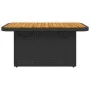 Garden table made of acacia wood and black PE rattan 90x55x71 cm by , Garden tables - Ref: Foro24-368275, Price: 105,88 €, Di...
