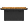 Gartentisch aus Akazienholz und PE-Rattan schwarz 90x55x71 cm von , Gartentische - Ref: Foro24-368275, Preis: 101,93 €, Rabat...
