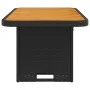 Garden table made of acacia wood and black PE rattan 90x55x71 cm by , Garden tables - Ref: Foro24-368275, Price: 105,88 €, Di...