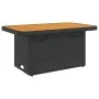 Mesa de jardín madera de acacia y ratán PE negro 90x55x71 cm de , Mesas de jardín - Ref: Foro24-368275, Precio: 105,84 €, Des...