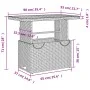 Garden table made of acacia wood and black PE rattan 90x55x71 cm by , Garden tables - Ref: Foro24-368275, Price: 105,88 €, Di...
