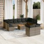 Set sofás de jardín con cojines 13 piezas ratán sintético gris de , Conjuntos de jardín - Ref: Foro24-3223918, Precio: 780,05...