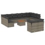 Set sofás de jardín con cojines 13 piezas ratán sintético gris de , Conjuntos de jardín - Ref: Foro24-3223918, Precio: 780,05...