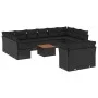 Garden sofa set with 13-piece black synthetic rattan cushions by , Garden sets - Ref: Foro24-3223913, Price: 829,12 €, Discou...