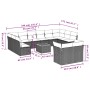 Garden sofa set with 13-piece black synthetic rattan cushions by , Garden sets - Ref: Foro24-3223913, Price: 827,36 €, Discou...