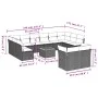 Garden sofa set with 13-piece black synthetic rattan cushions by , Garden sets - Ref: Foro24-3223913, Price: 829,12 €, Discou...
