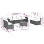 9-teiliges Gartensofa-Set mit beigen synthetischen Rattankissen von , Gartensets - Ref: Foro24-3224084, Preis: 557,12 €, Raba...