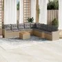 Set Gartensofas mit beigen Kissen 10 Stück synthetisches Rattan von , Gartensets - Ref: Foro24-3224169, Preis: 590,19 €, Raba...