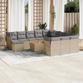 Garden set with 13-piece synthetic rattan beige cushions. by , Garden sets - Ref: Foro24-3223987, Price: 807,22 €, Discount: %