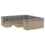 Set Gartensofas mit Kissen 13 Stück synthetisches Rattan beige von , Gartensets - Ref: Foro24-3223987, Preis: 807,22 €, Rabat...