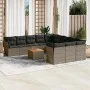 Garden sofa set 12 pieces with gray synthetic rattan cushions by , Garden sets - Ref: Foro24-3223911, Price: 675,12 €, Discou...