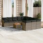 Set mit 12 Gartensofas mit Kissen synthetisches Rattangrau von , Gartensets - Ref: Foro24-3223911, Preis: 677,96 €, Rabatt: %